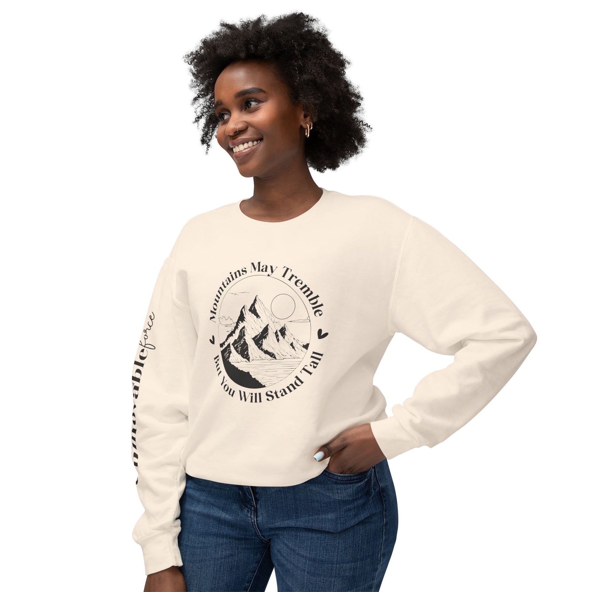 Unmovable Force! Unisex Lightweight Crewneck Sweatshirt - EternalAscension