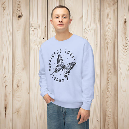Choose Happiness Unisex Lightweight Crewneck Sweatshirt