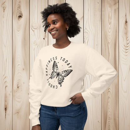 Choose Happiness Unisex Lightweight Crewneck Sweatshirt