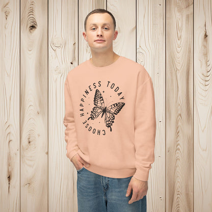 Choose Happiness Unisex Lightweight Crewneck Sweatshirt