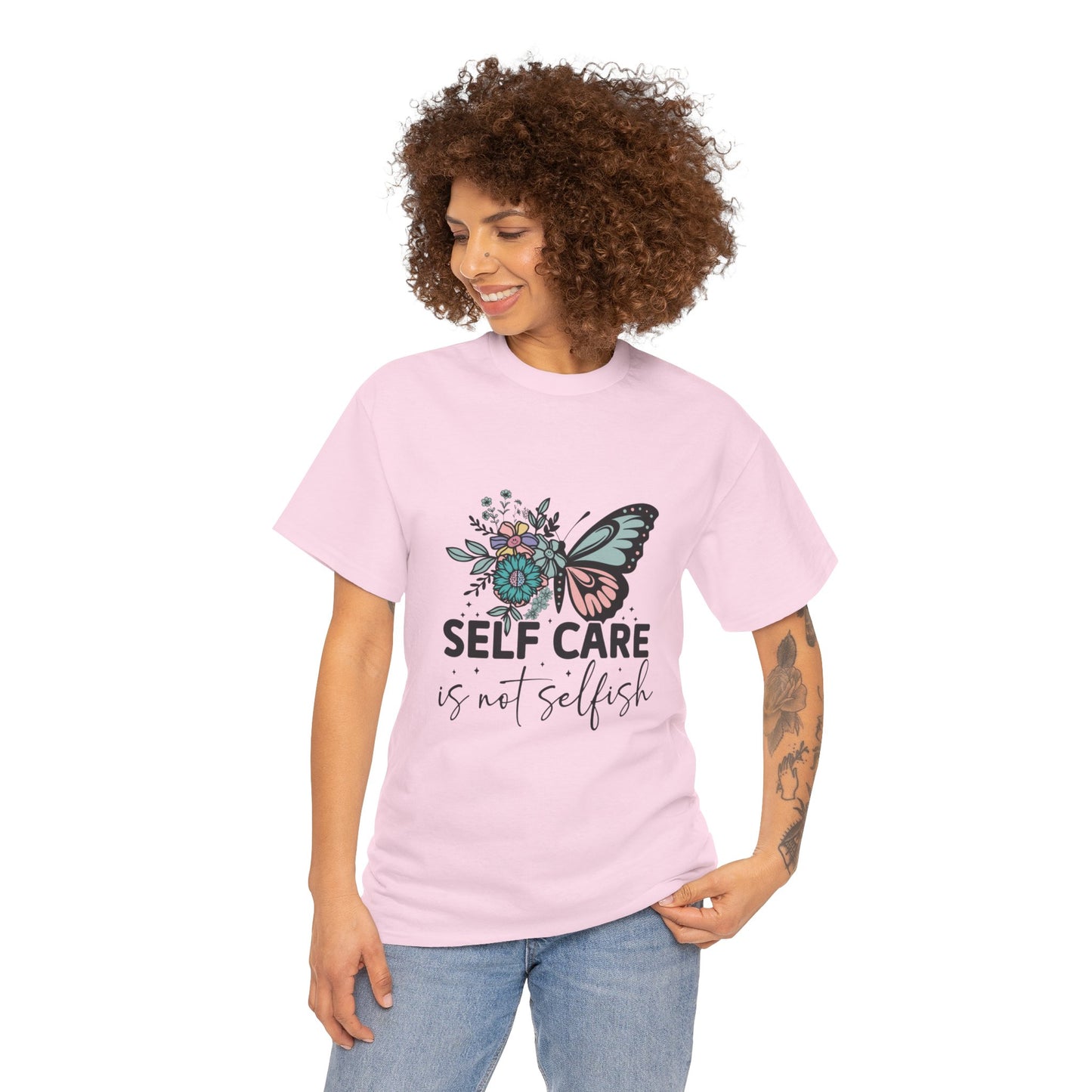 Self Care is Not Selfish Unisex Heavy Cotton Tee