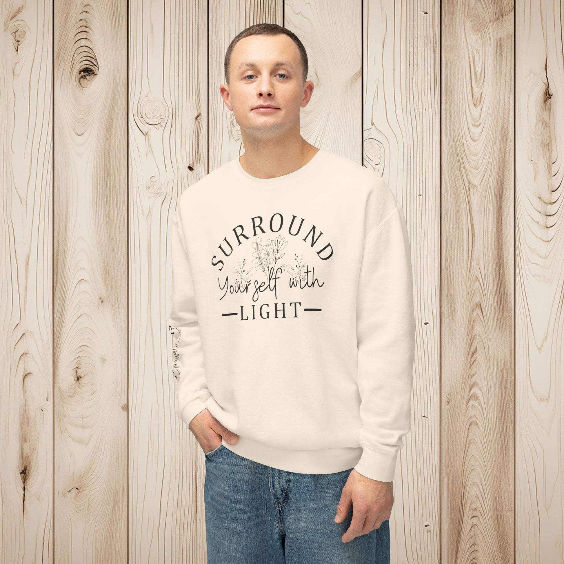 Embrace the Light Unisex Lightweight Crewneck Sweatshirt - EternalAscension