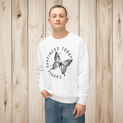 Choose Happiness Unisex Lightweight Crewneck Sweatshirt