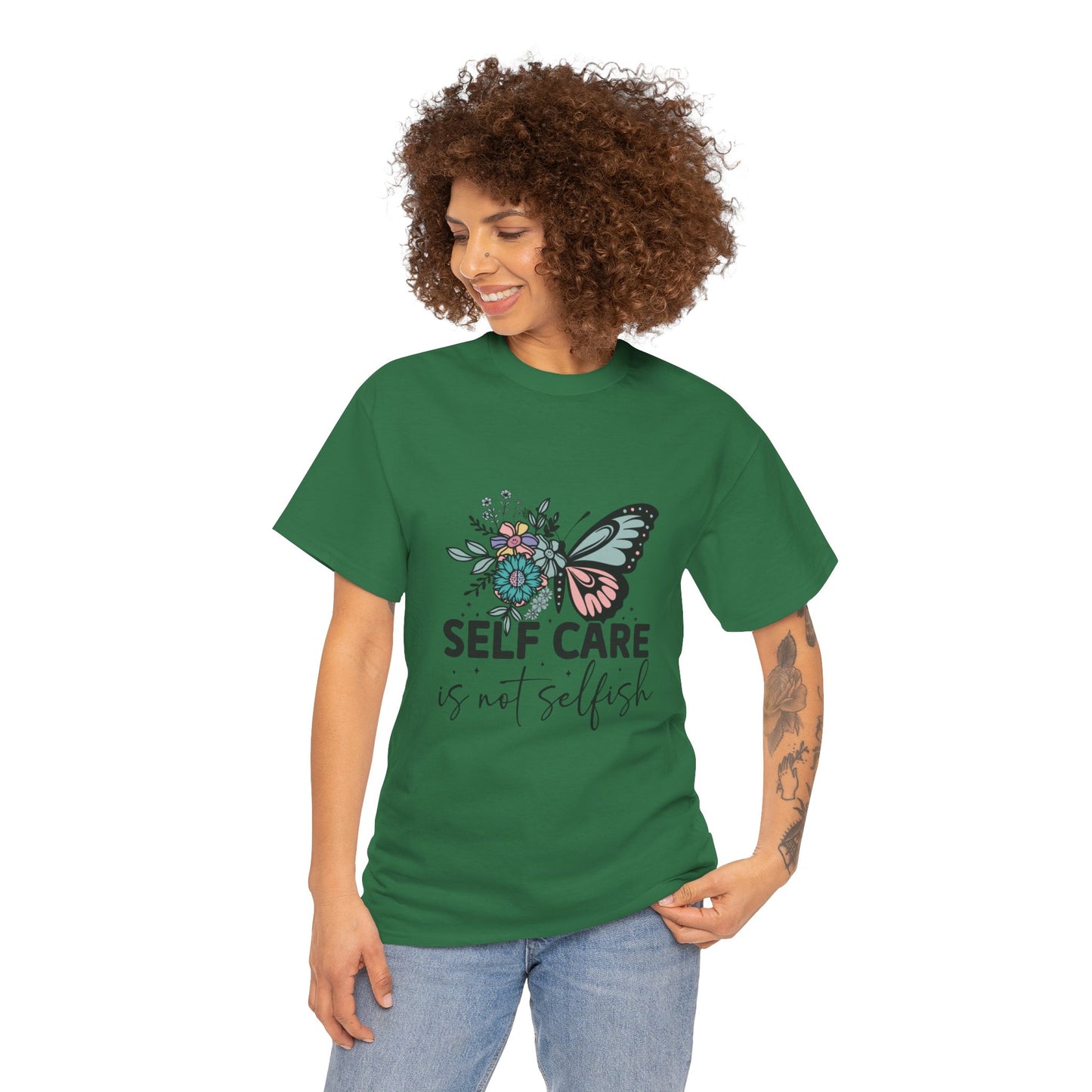 Self Care is Not Selfish Unisex Heavy Cotton Tee