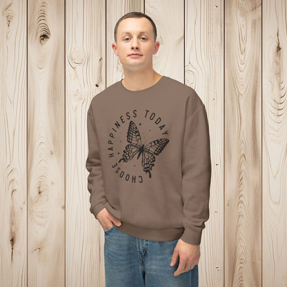Choose Happiness Unisex Lightweight Crewneck Sweatshirt