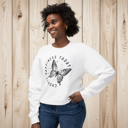 Choose Happiness Unisex Lightweight Crewneck Sweatshirt