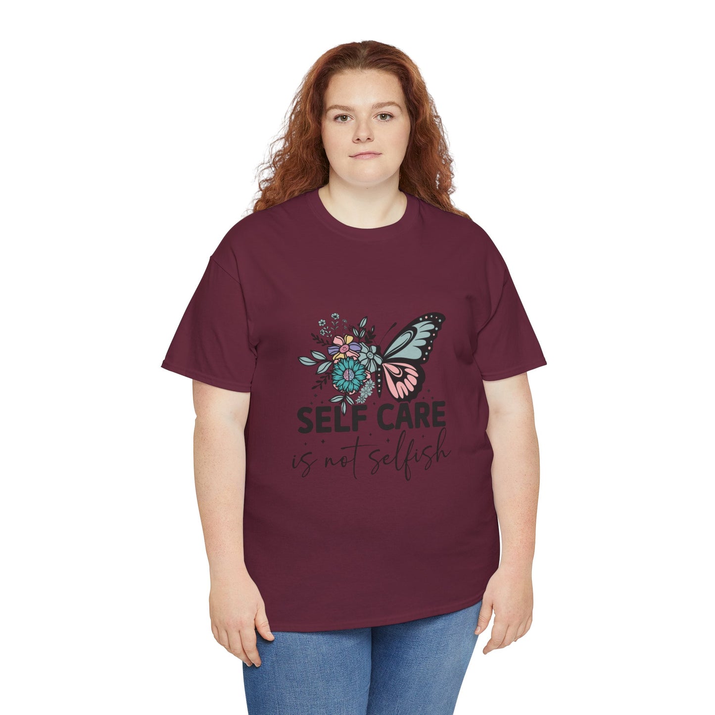 Self Care is Not Selfish Unisex Heavy Cotton Tee