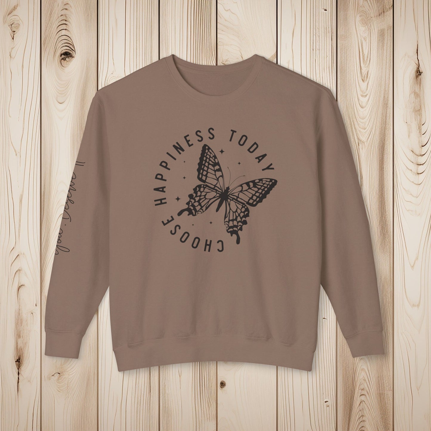 Choose Happiness Unisex Lightweight Crewneck Sweatshirt