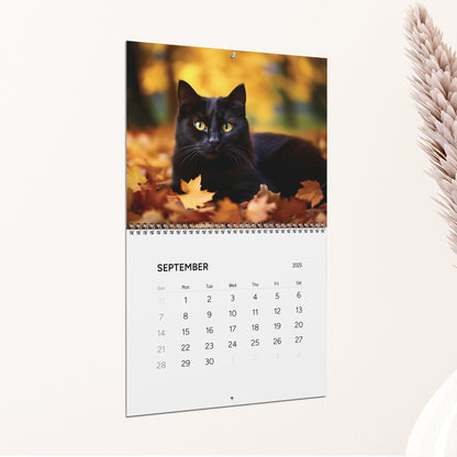 2025 Purrfect Moments Cat Wall Calendar, AI Generated Images, 11x8.5 or 14x11.5, Spiral Binding, Vibrant Colors, Matte Paper Stock - EternalAscension