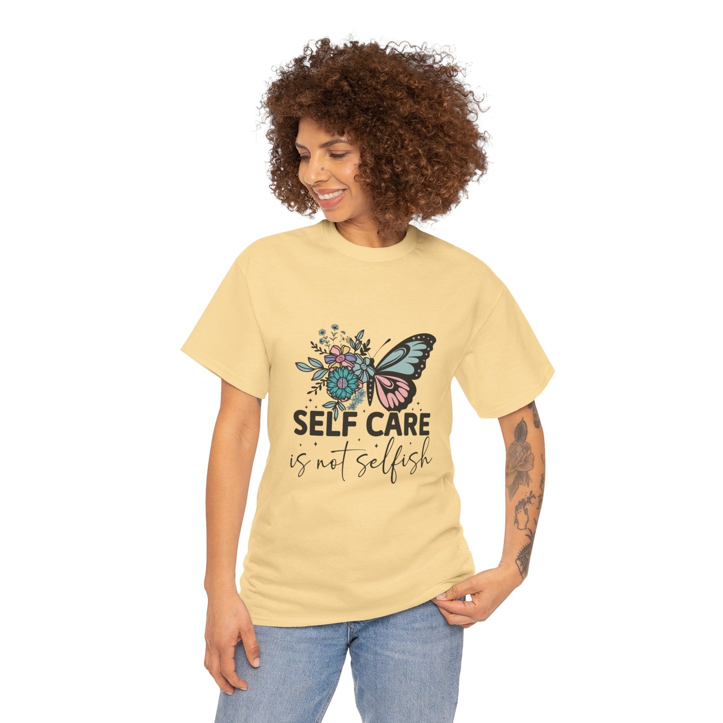 Self Care is Not Selfish Unisex Heavy Cotton Tee