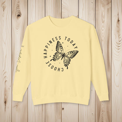 Choose Happiness Unisex Lightweight Crewneck Sweatshirt