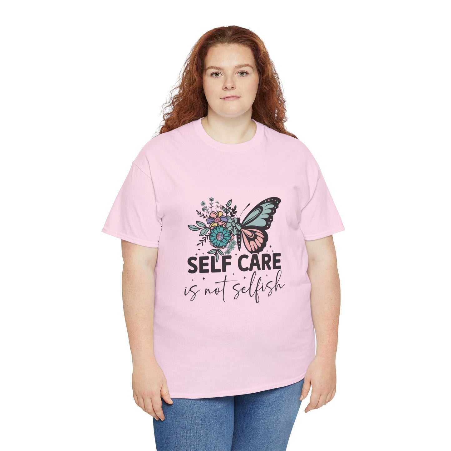 Self Care is Not Selfish Unisex Heavy Cotton Tee