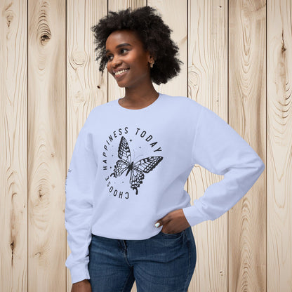 Choose Happiness Unisex Lightweight Crewneck Sweatshirt
