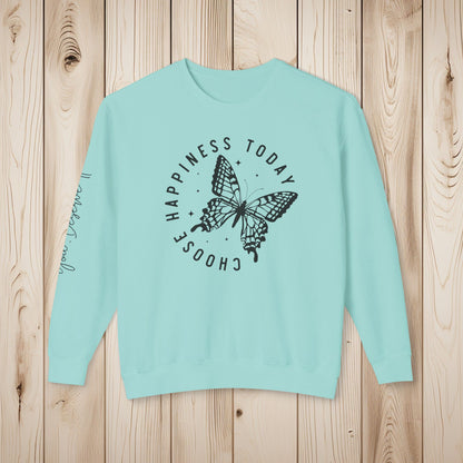 Choose Happiness Unisex Lightweight Crewneck Sweatshirt