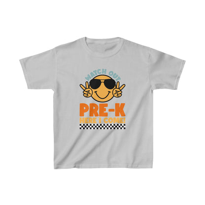 “WATCH OUT PRE-K HERE I COME!” Kids Heavy Cotton™ Tee