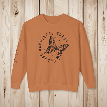 Choose Happiness Unisex Lightweight Crewneck Sweatshirt