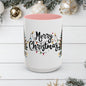 Merry Christmas Coffee Mug, Festive Holiday Cup with Black Cats and Christmas Lights, 11oz, 15oz, Christmas Gift, Hot Cocoa Mug, Symmetrical