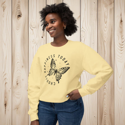 Choose Happiness Unisex Lightweight Crewneck Sweatshirt