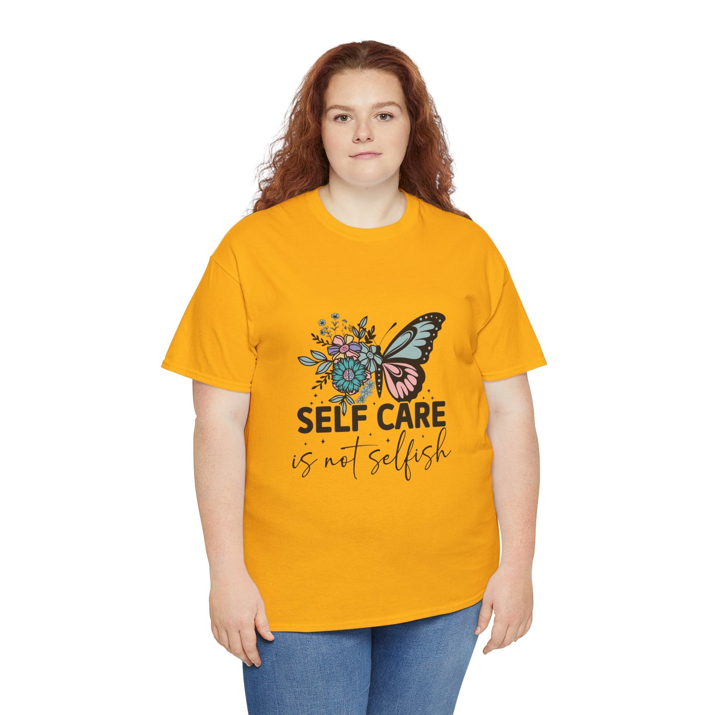 Self Care is Not Selfish Unisex Heavy Cotton Tee