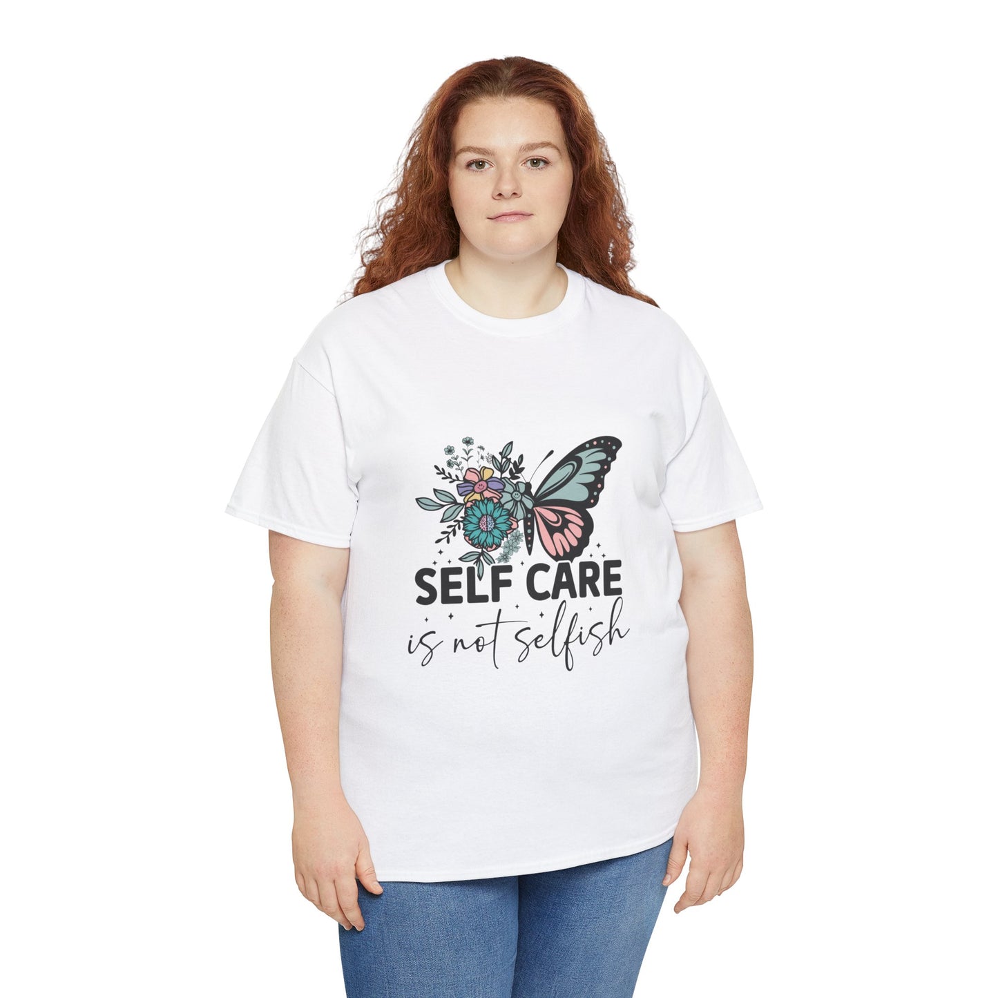 Self Care is Not Selfish Unisex Heavy Cotton Tee