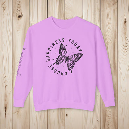 Choose Happiness Unisex Lightweight Crewneck Sweatshirt