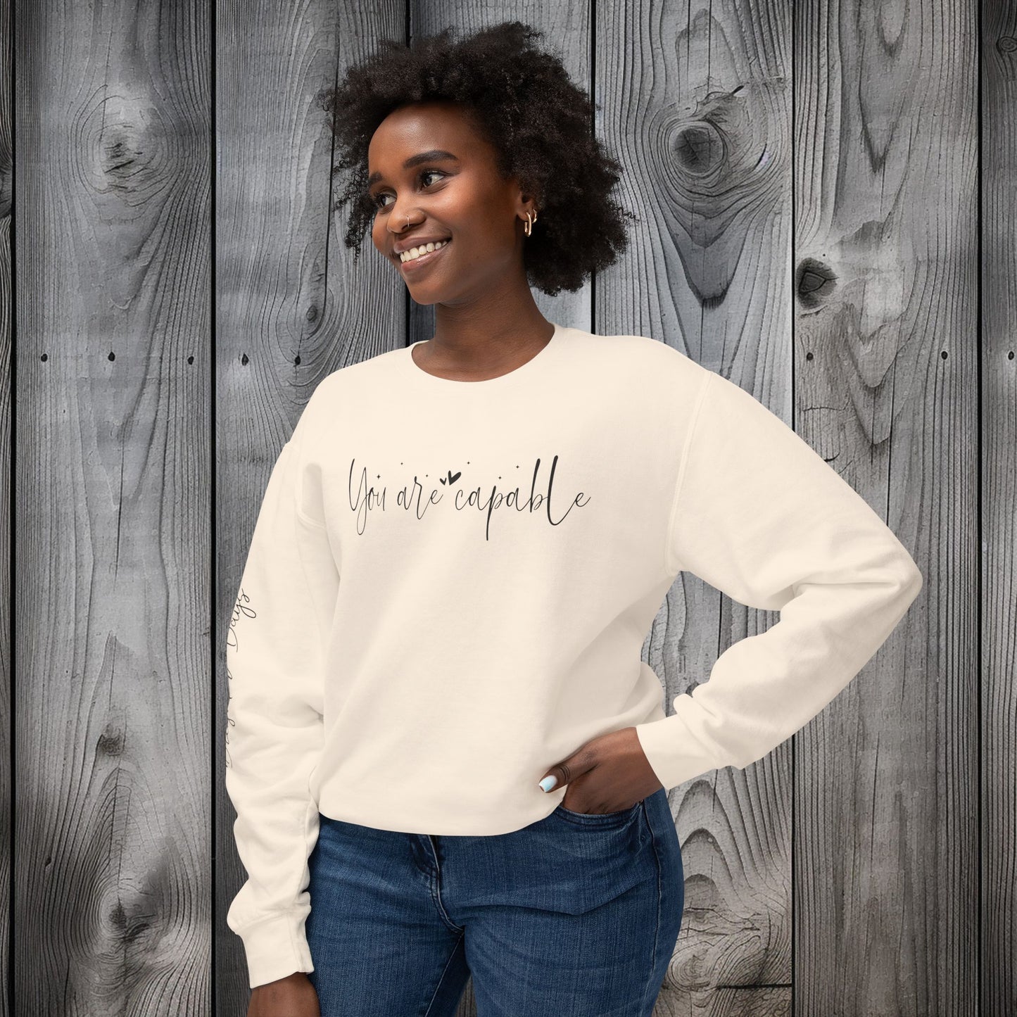 Capable & Hopeful Unisex Lightweight Crewneck Sweatshirt - EternalAscension