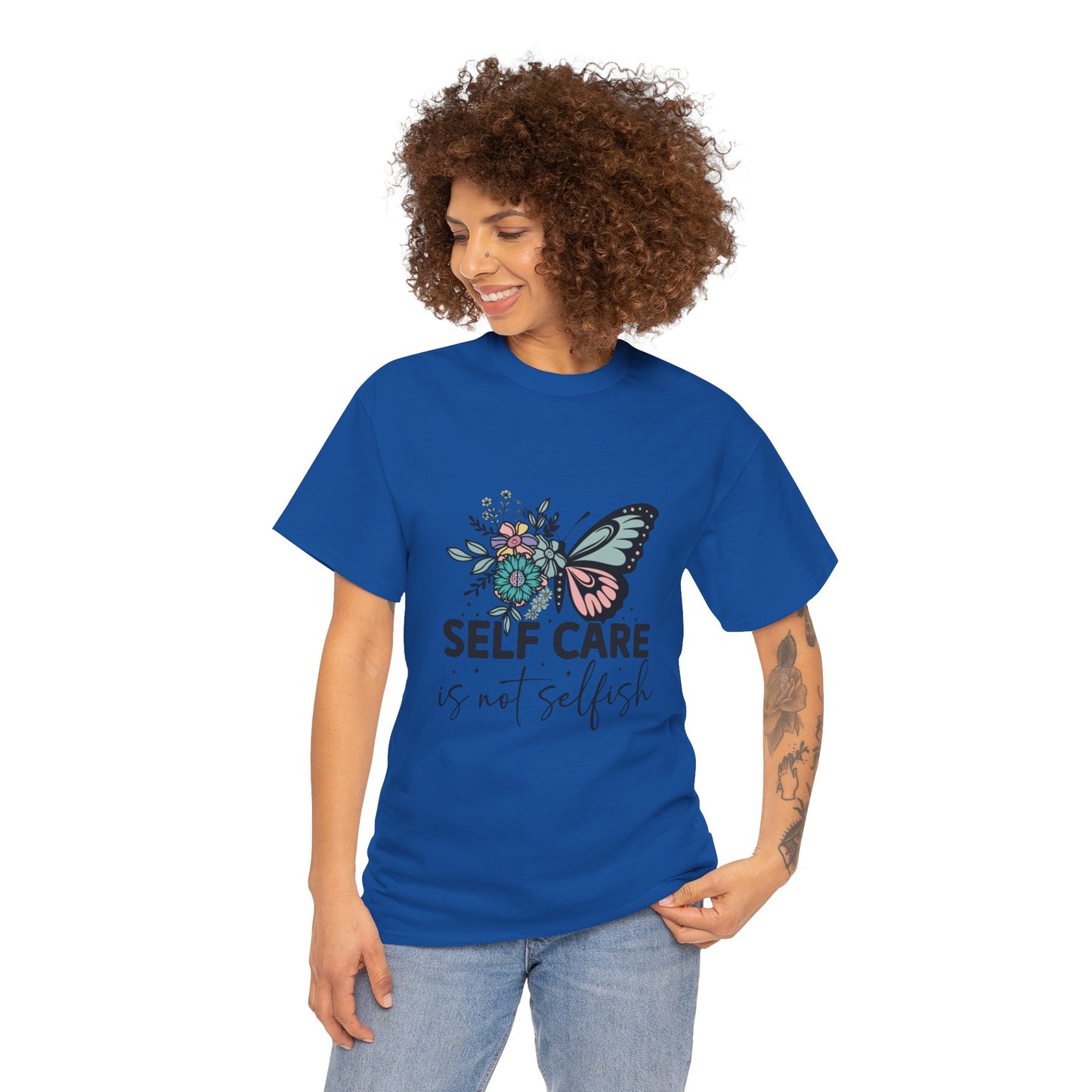 Self Care is Not Selfish Unisex Heavy Cotton Tee