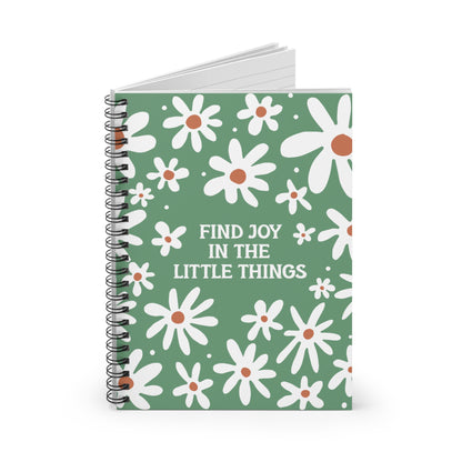 Find Joy in the Little Things! Spiral Notebook - Ruled Line