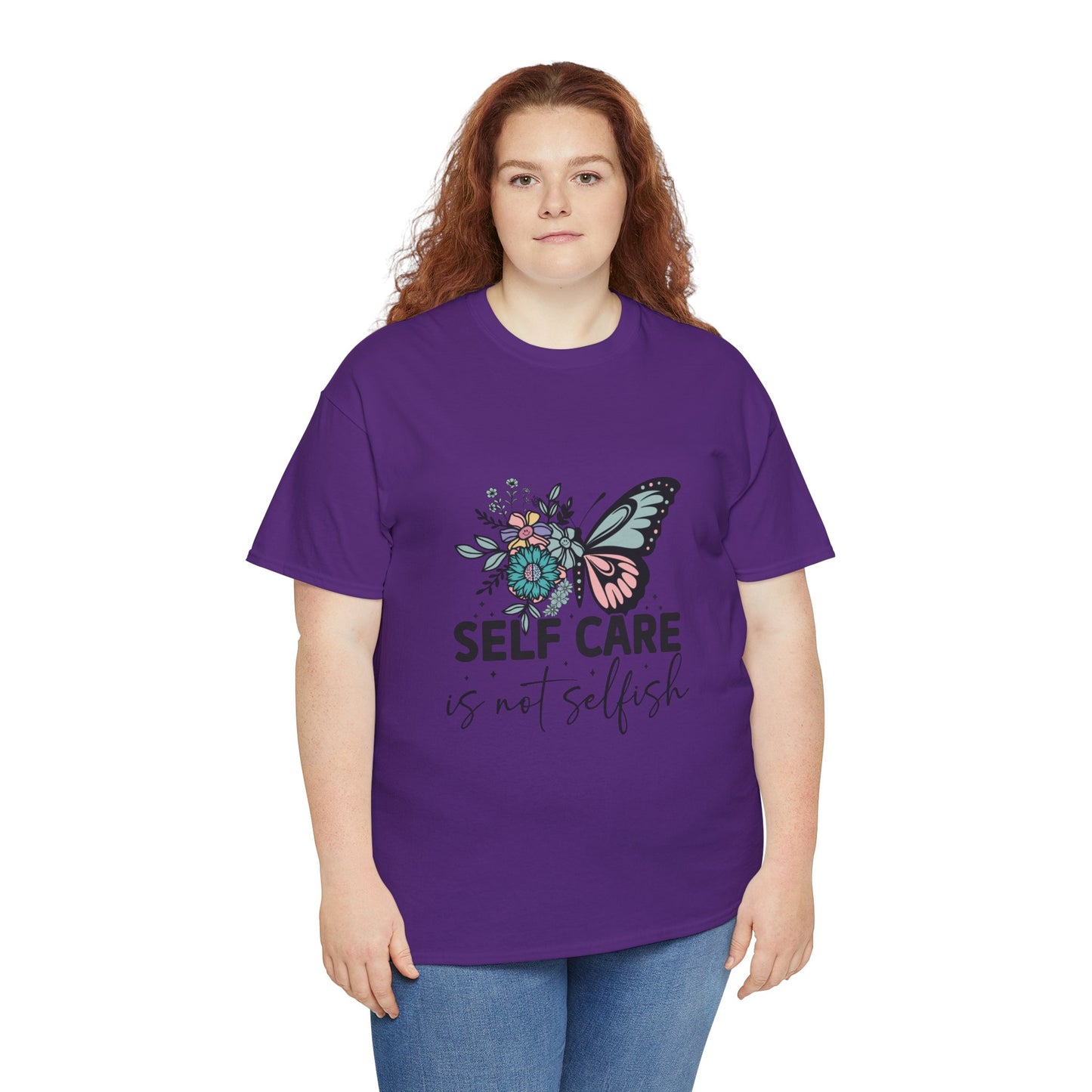 Self Care is Not Selfish Unisex Heavy Cotton Tee