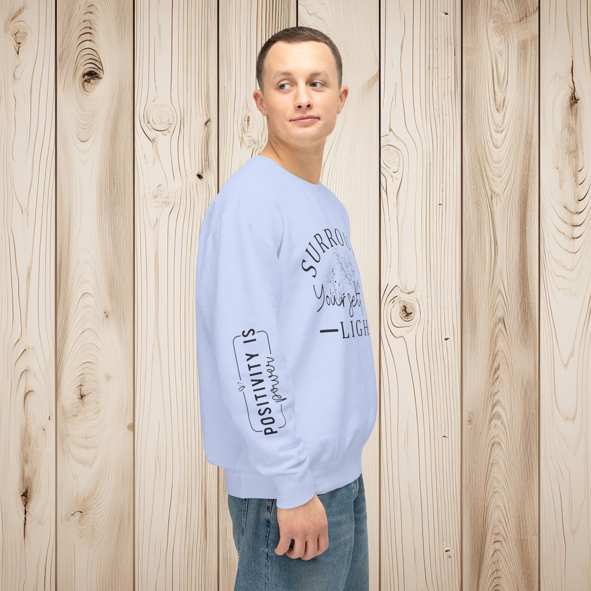 Embrace the Light Unisex Lightweight Crewneck Sweatshirt - EternalAscension