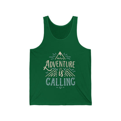 “Adventure is Calling” Unisex Jersey Tank Top - EternalAscension