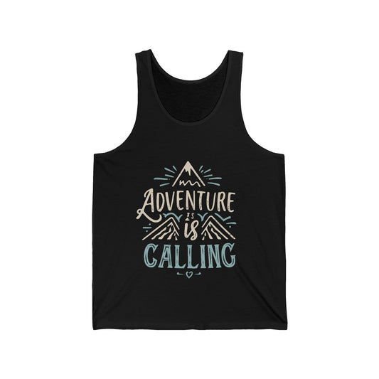 “Adventure is Calling” Unisex Jersey Tank Top - EternalAscension