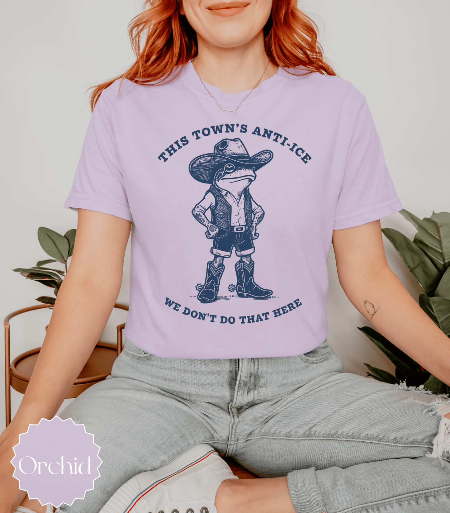 Anti - ICE Frog Cowboy T-Shirt | Vintage Western Statement Tee - EternalAscension