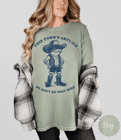 Anti - ICE Frog Cowboy T-Shirt | Vintage Western Statement Tee - EternalAscension