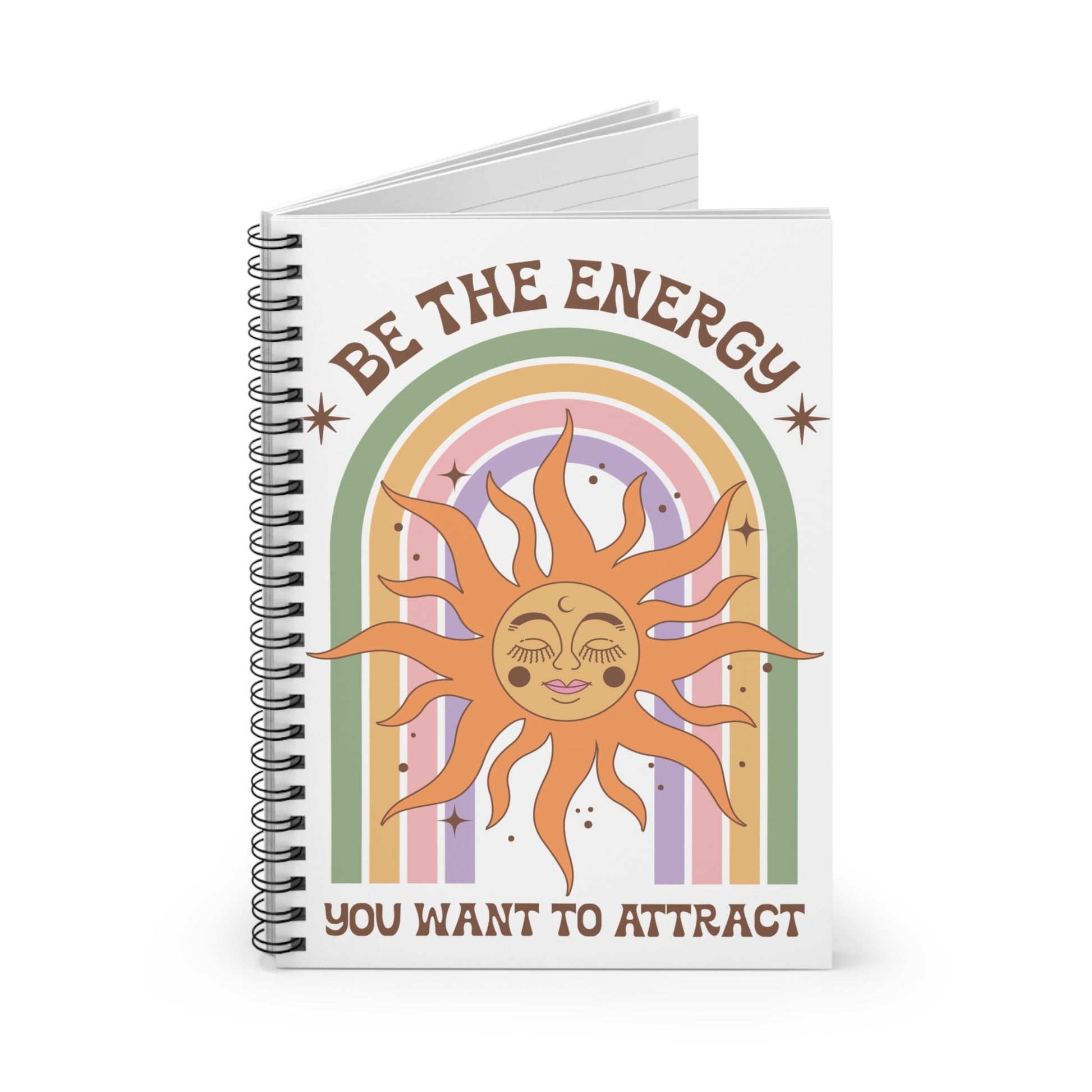 Be the Energy You Want to Attract Spiral Notebook - Ruled Line - EternalAscension