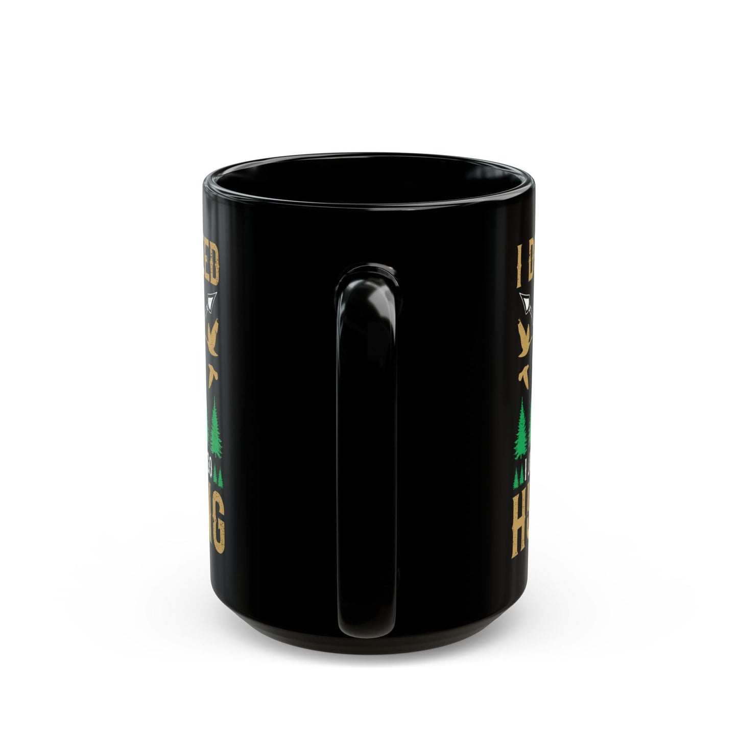 Black Mug - Hunting Therapy Mug: Deer Silhouette, Outdoor Vibe Cup, Gift for Hunters, Earthy Tone Coffee Mug, 11oz 15oz, Microwave - EternalAscension