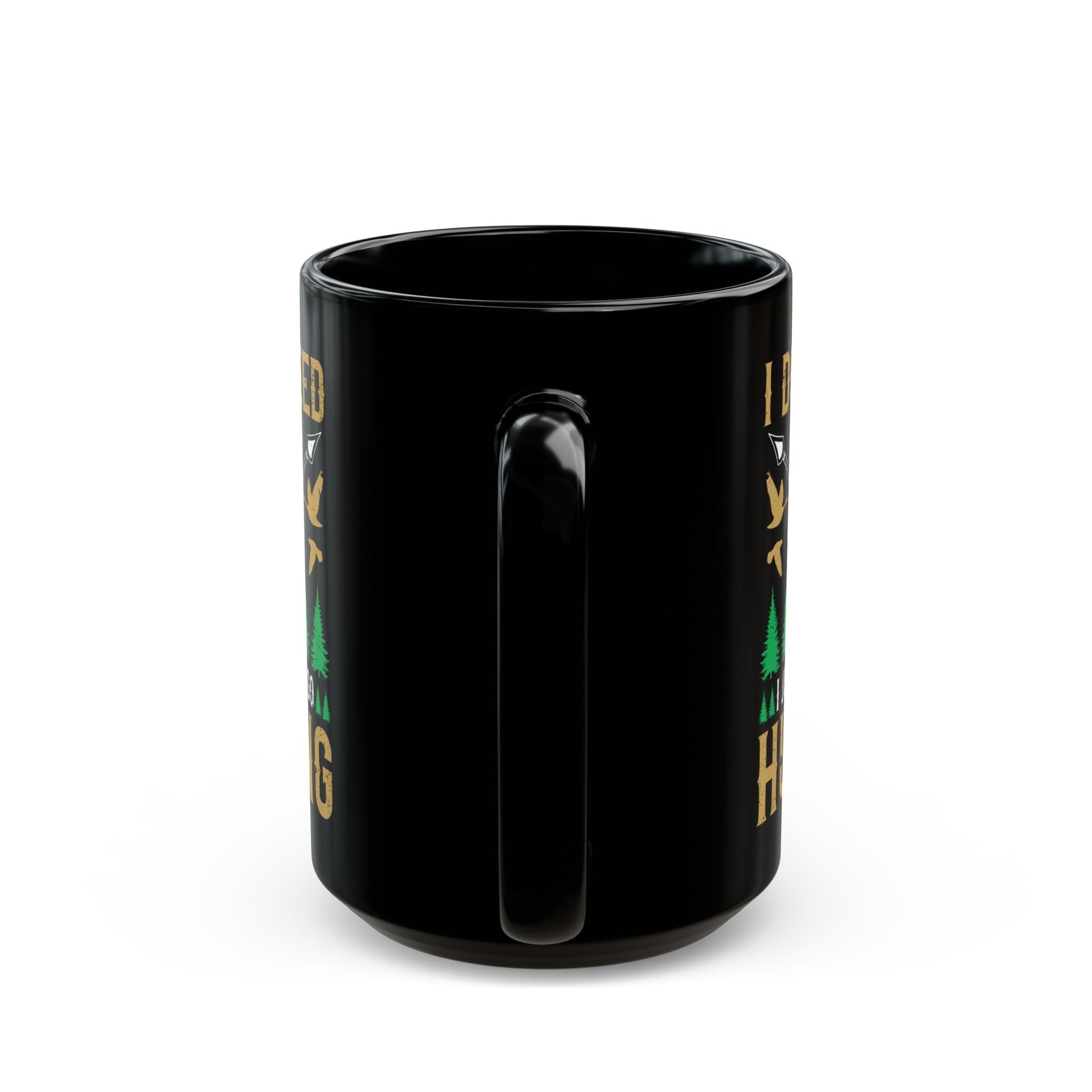Black Mug - Hunting Therapy Mug: Deer Silhouette, Outdoor Vibe Cup, Gift for Hunters, Earthy Tone Coffee Mug, 11oz 15oz, Microwave - EternalAscension