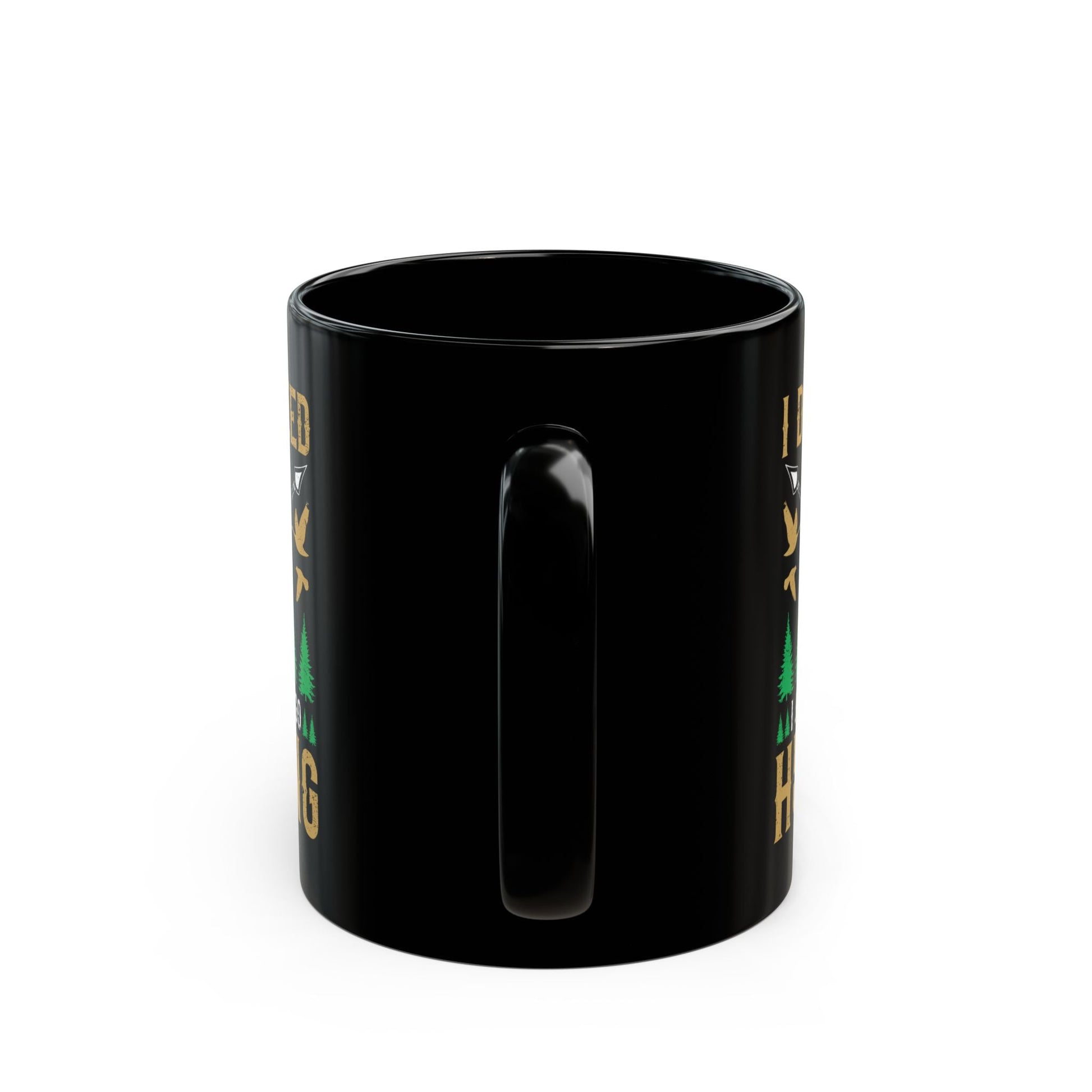 Black Mug - Hunting Therapy Mug: Deer Silhouette, Outdoor Vibe Cup, Gift for Hunters, Earthy Tone Coffee Mug, 11oz 15oz, Microwave - EternalAscension