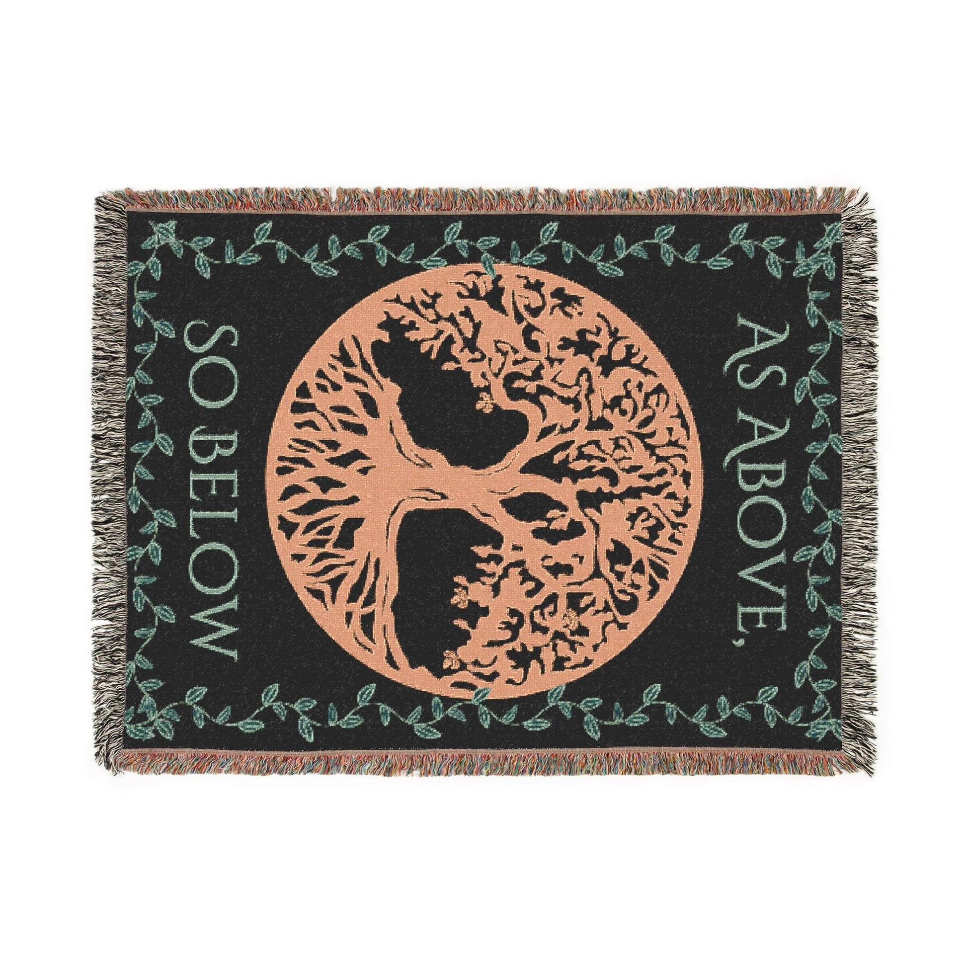 Bohemian Tree of Life Woven Blanket, - EternalAscension