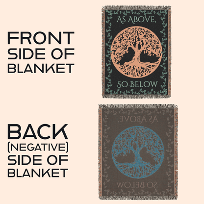 Bohemian Tree of Life Woven Blanket, - EternalAscension