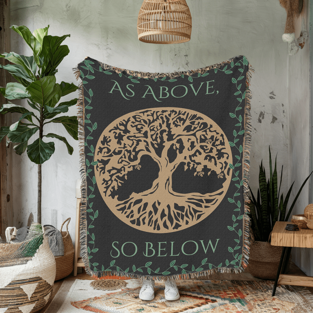 Bohemian Tree of Life Woven Blanket, - EternalAscension
