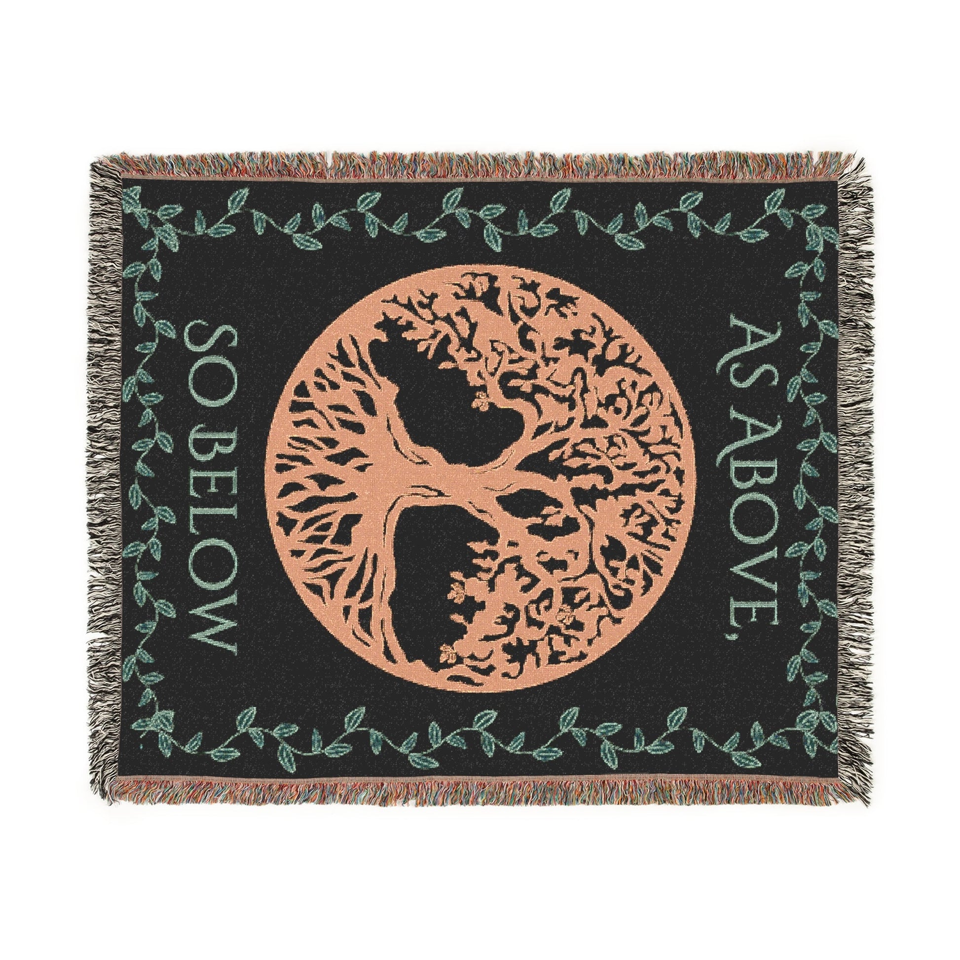 Bohemian Tree of Life Woven Blanket, - EternalAscension