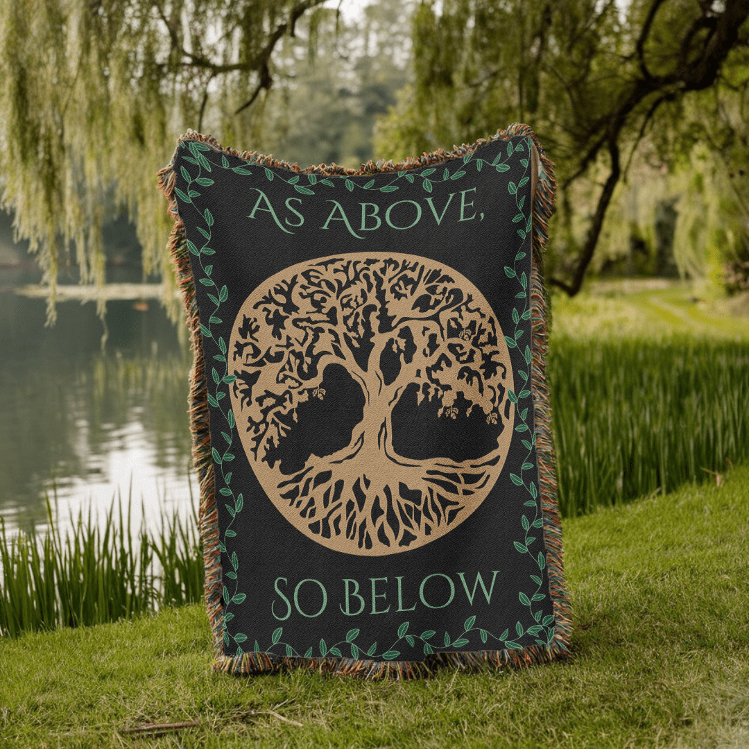 Bohemian Tree of Life Woven Blanket, - EternalAscension