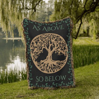 Bohemian Tree of Life Woven Blanket, - EternalAscension