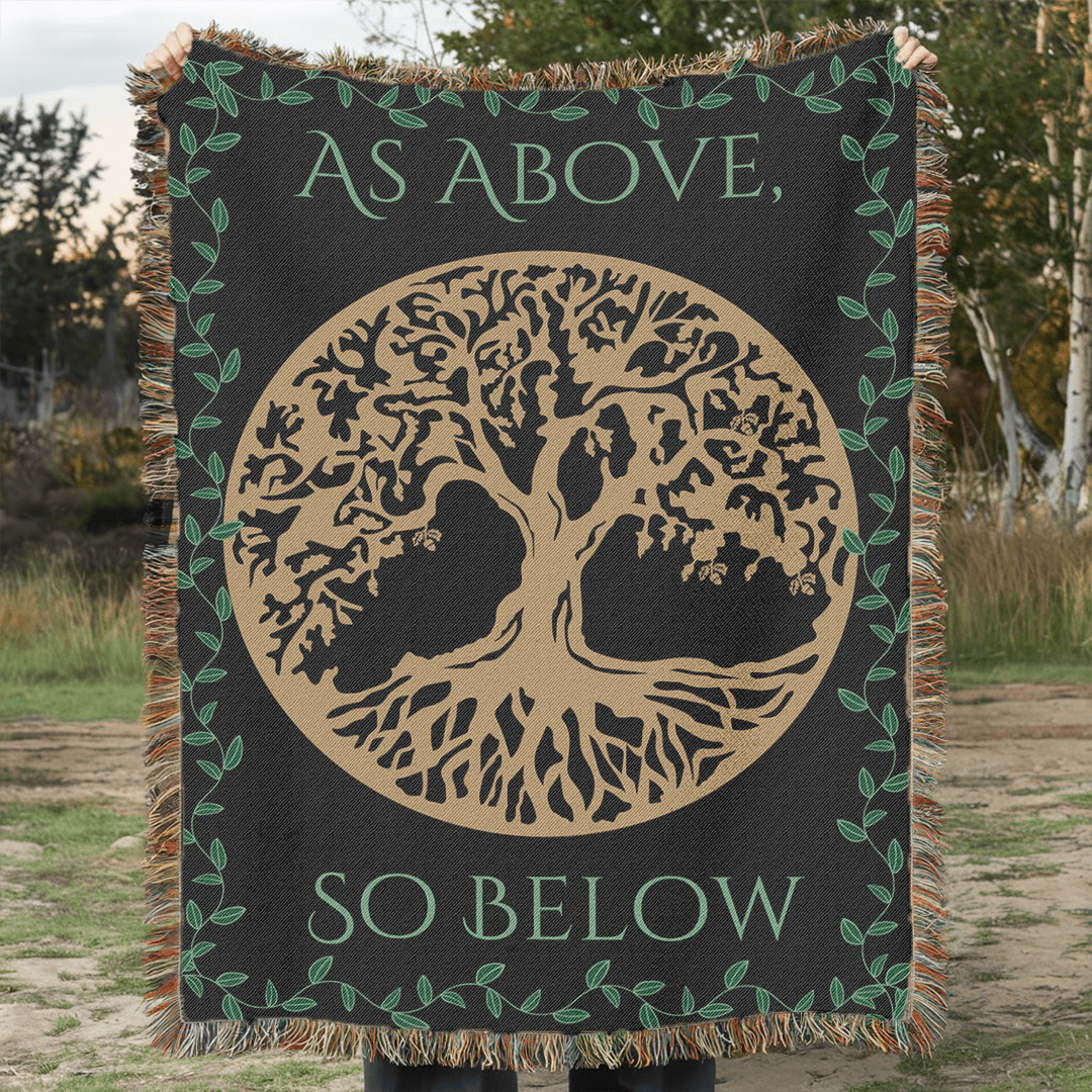 Bohemian Tree of Life Woven Blanket, - EternalAscension
