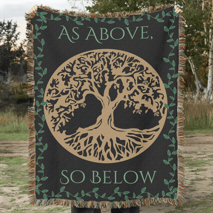 Bohemian Tree of Life Woven Blanket, - EternalAscension