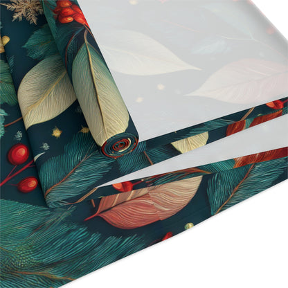 Botanical Bliss Table Runner, Vibrant Leaves Berries Design in Cotton/Poly - Holiday Home Decor, Kitchen Table Setting, Dining Room - EternalAscension