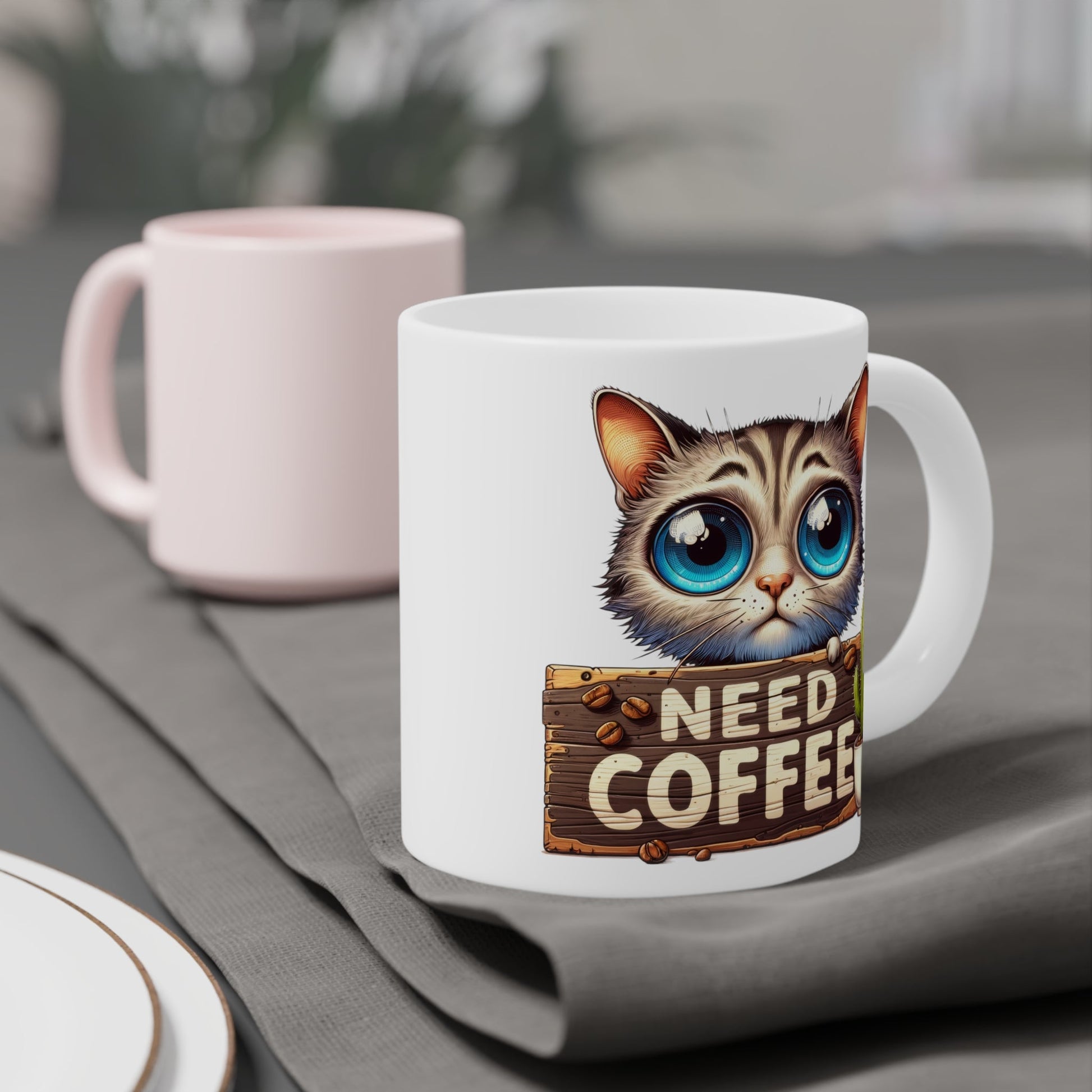 Caffeine Cat Coffee Cup Ceramic Mugs (11oz\15oz\20oz) - EternalAscension