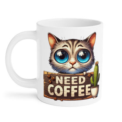 Caffeine Cat Coffee Cup Ceramic Mugs (11oz\15oz\20oz) - EternalAscension