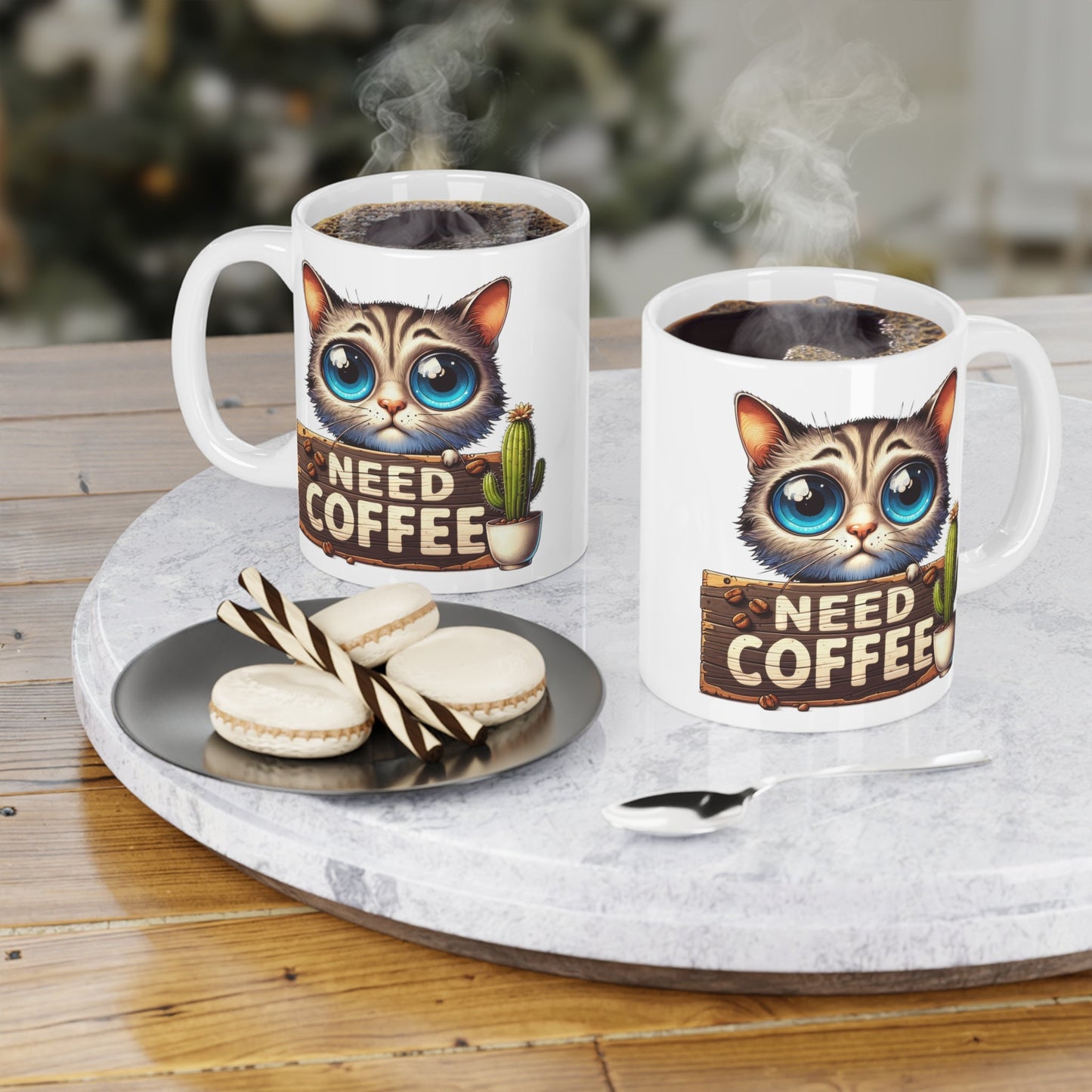 Caffeine Cat Coffee Cup Ceramic Mugs (11oz\15oz\20oz) - EternalAscension